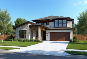 3d Rendering Service - Beautifully Rendered Texas Home with Modern Architecture