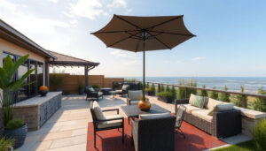 3D Exterior Rendering Services - Elegant Beach Resort Visualization