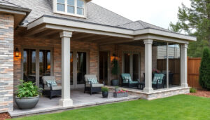 3D Exterior Rendering Services - A professionally installed patio enclosure increasing property value.