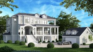 Luxurious home exterior rendering - CGTech Rendering